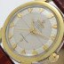 Omega Vintage Constellation Ref 2852SC 14K Gold Over Steel Silver Honeycomb Dial